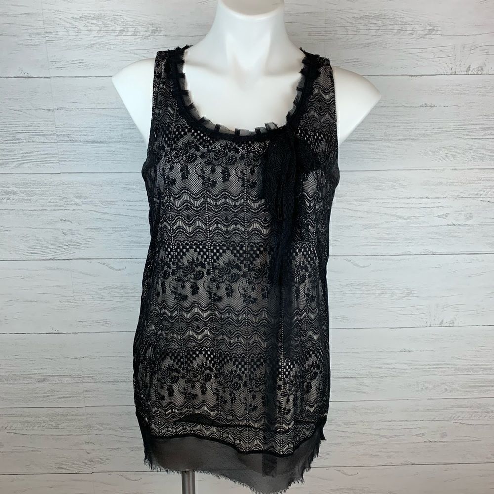 CAbi Emily Lace Overlay Tank, Small